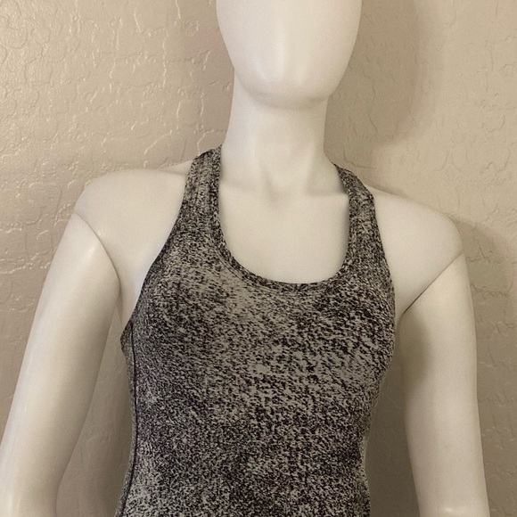 Lululemon Cool Racerback II Luon Spray Jacquard White Black - Picture 6 of 14